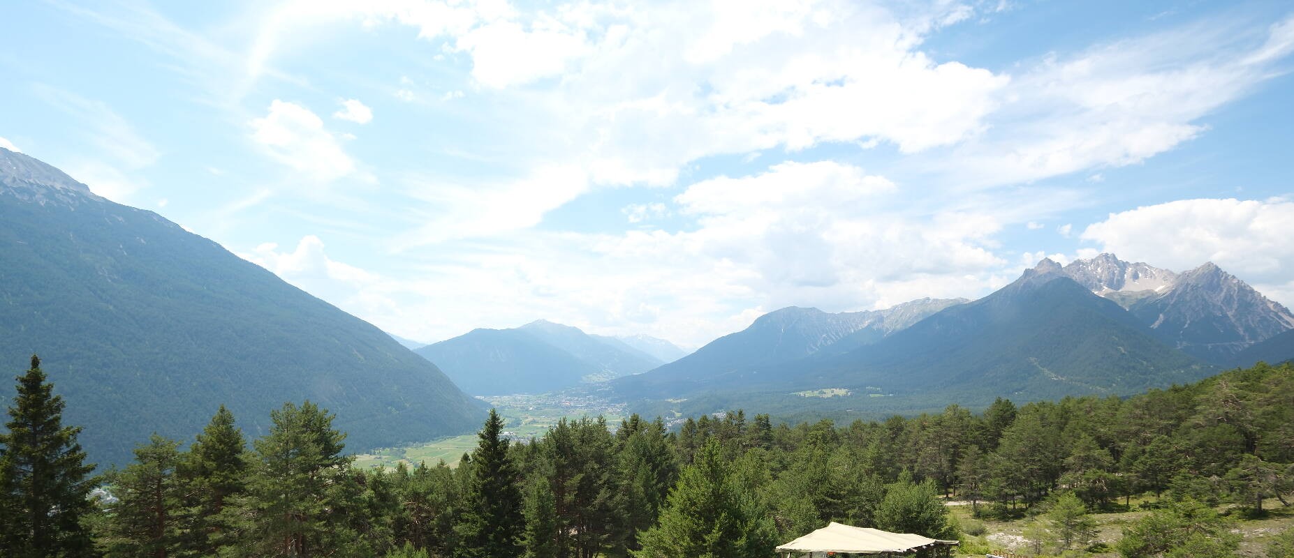 Archiv Foto Webcam Tarrenz - Blick vom Kappakreuz auf Imst