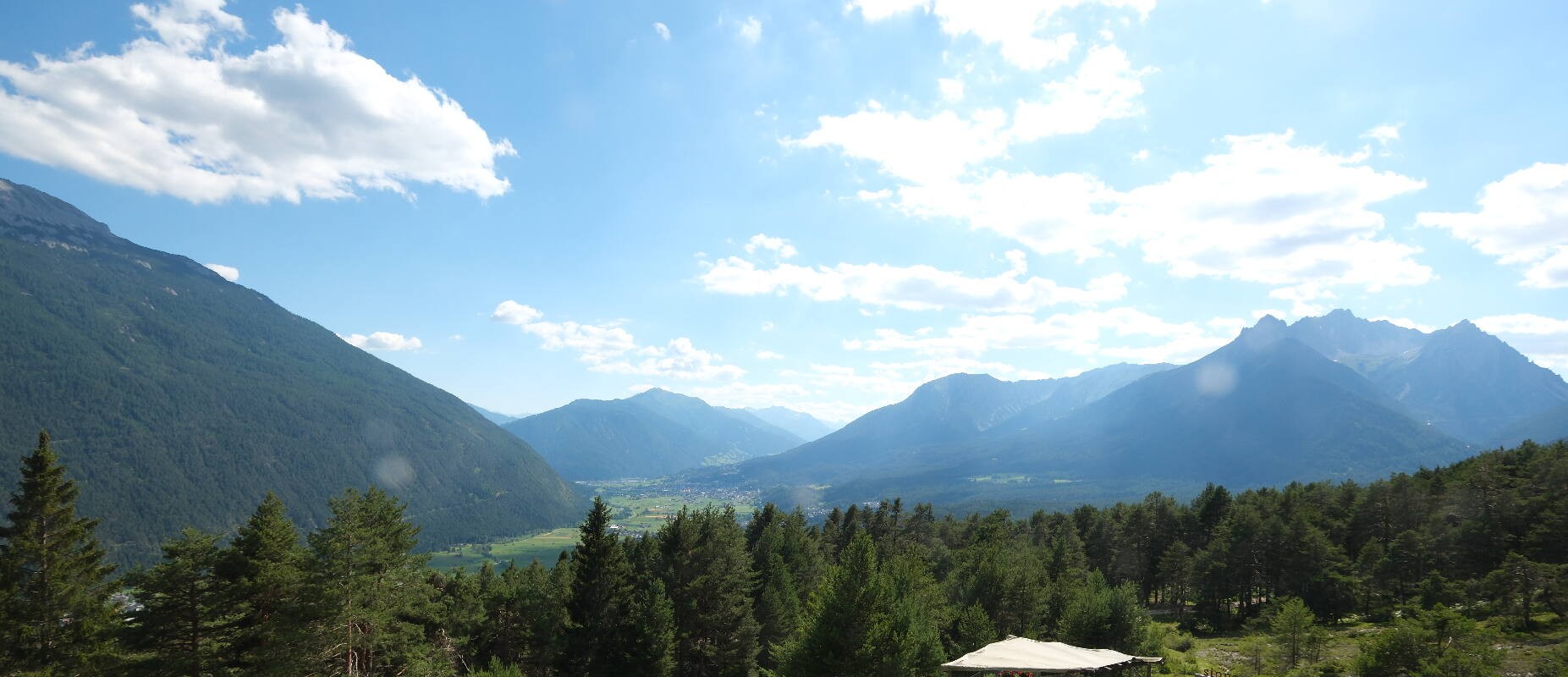 Archiv Foto Webcam Tarrenz - Blick vom Kappakreuz auf Imst