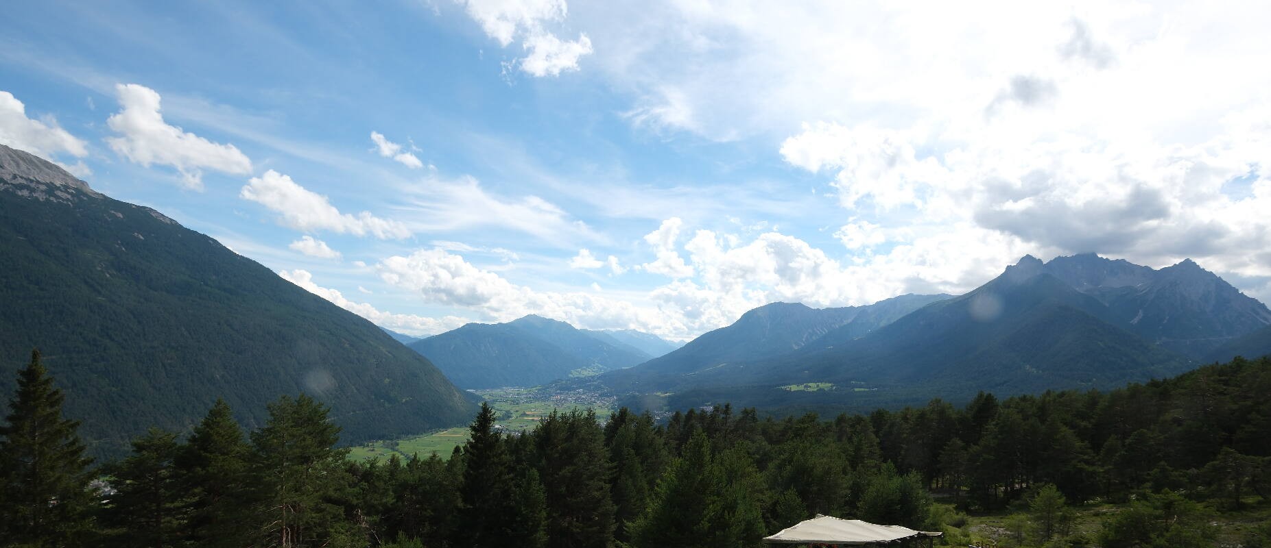 Archiv Foto Webcam Tarrenz - Blick vom Kappakreuz auf Imst