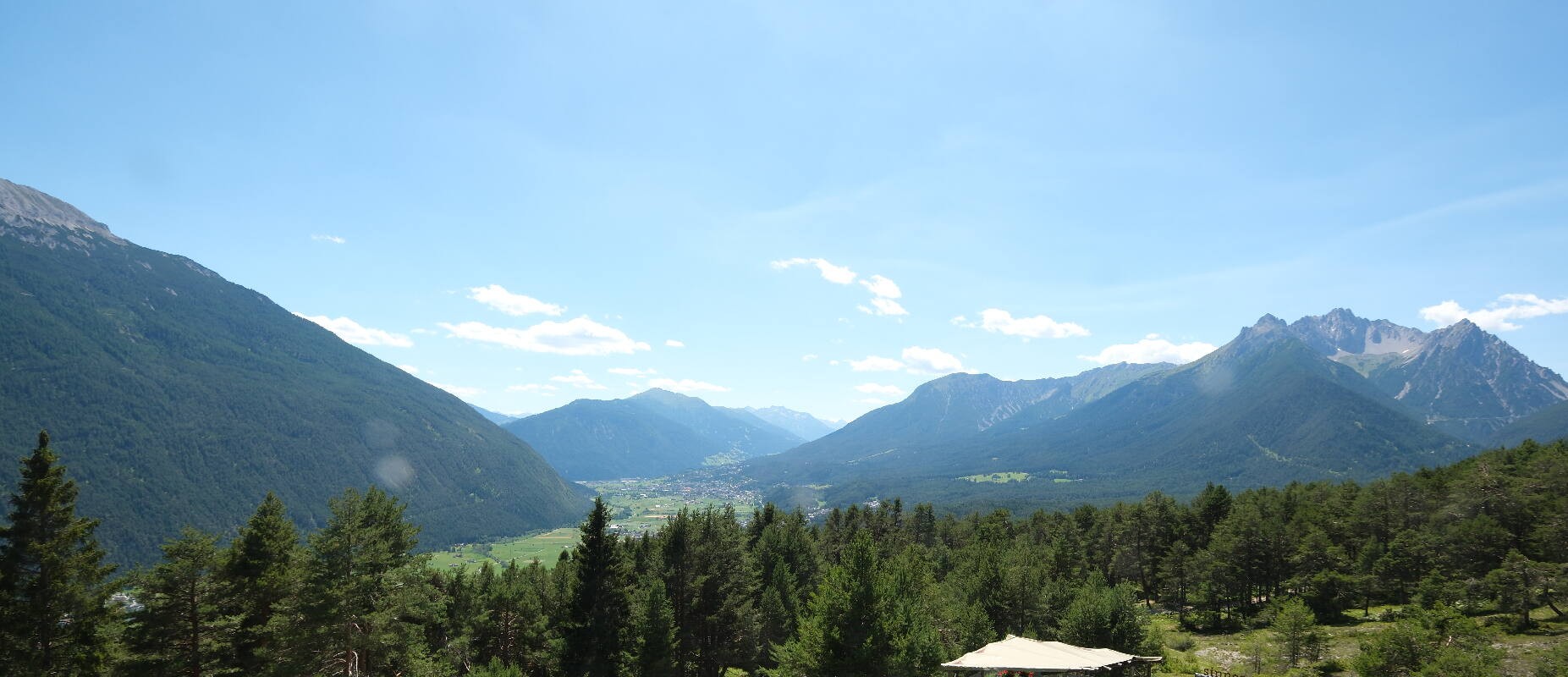 Archiv Foto Webcam Tarrenz - Blick vom Kappakreuz auf Imst