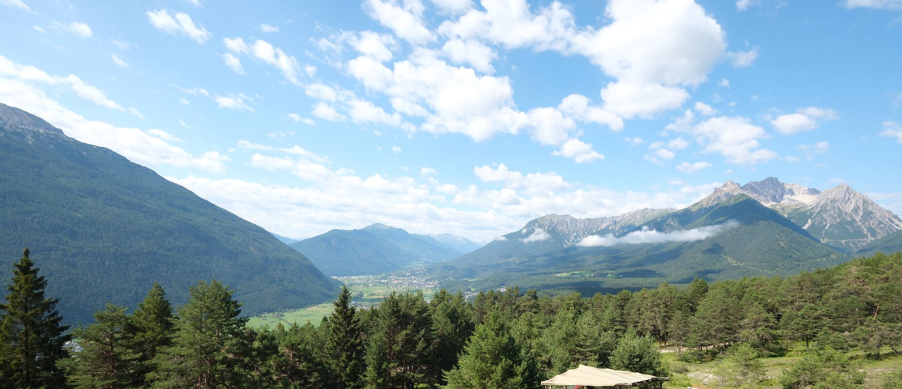 Archiv Foto Webcam Tarrenz - Blick vom Kappakreuz auf Imst
