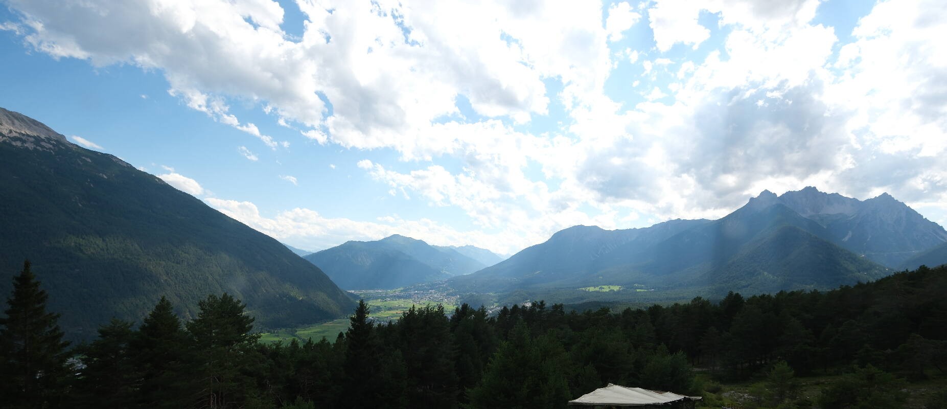 Archiv Foto Webcam Tarrenz - Blick vom Kappakreuz auf Imst