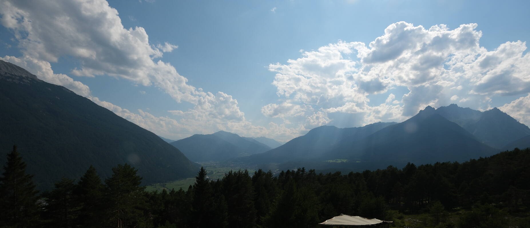 Archiv Foto Webcam Tarrenz - Blick vom Kappakreuz auf Imst
