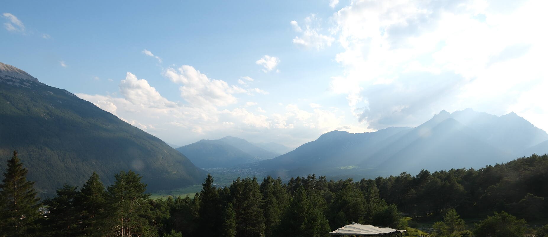 Archiv Foto Webcam Tarrenz - Blick vom Kappakreuz auf Imst