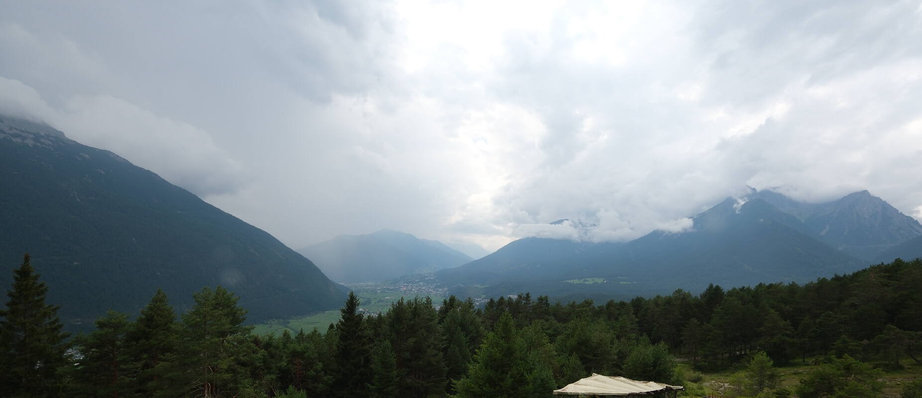 Archiv Foto Webcam Tarrenz - Blick vom Kappakreuz auf Imst