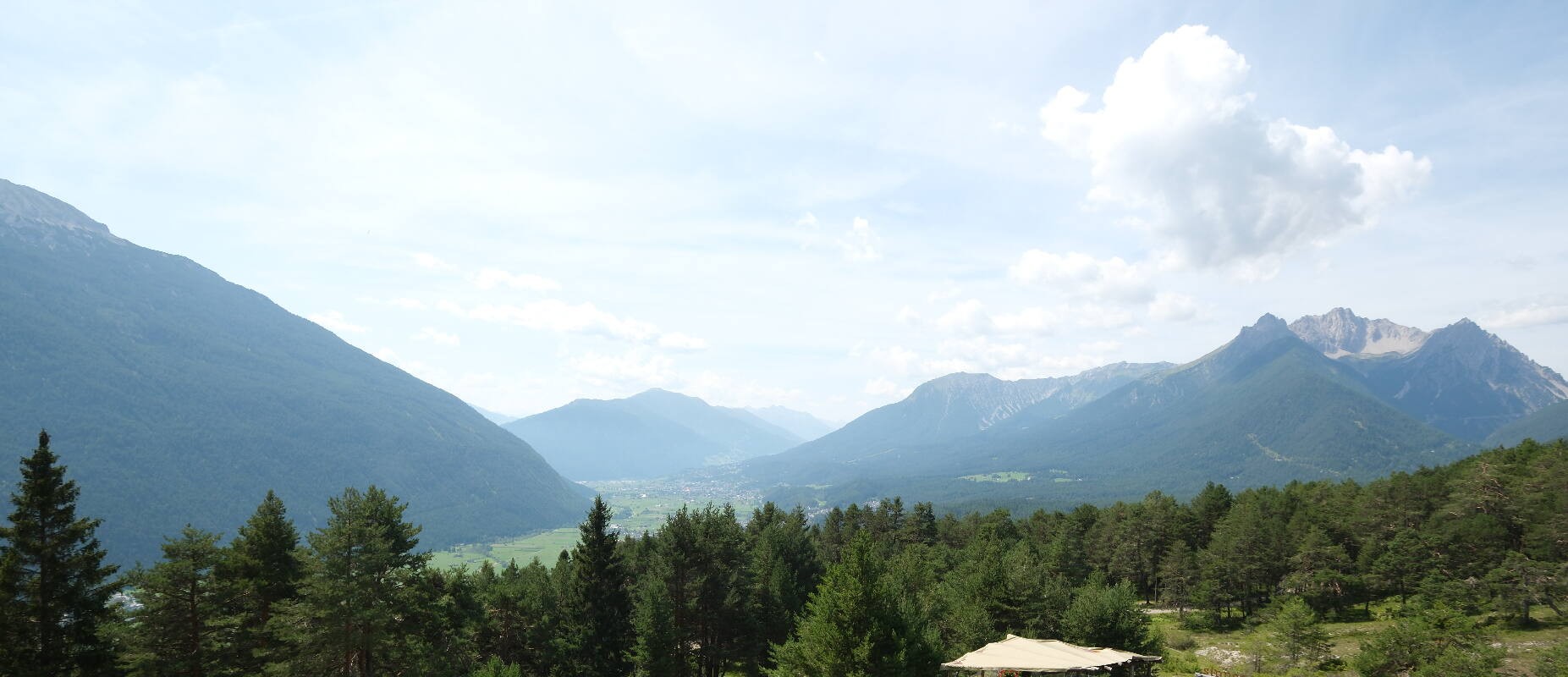 Archiv Foto Webcam Tarrenz - Blick vom Kappakreuz auf Imst