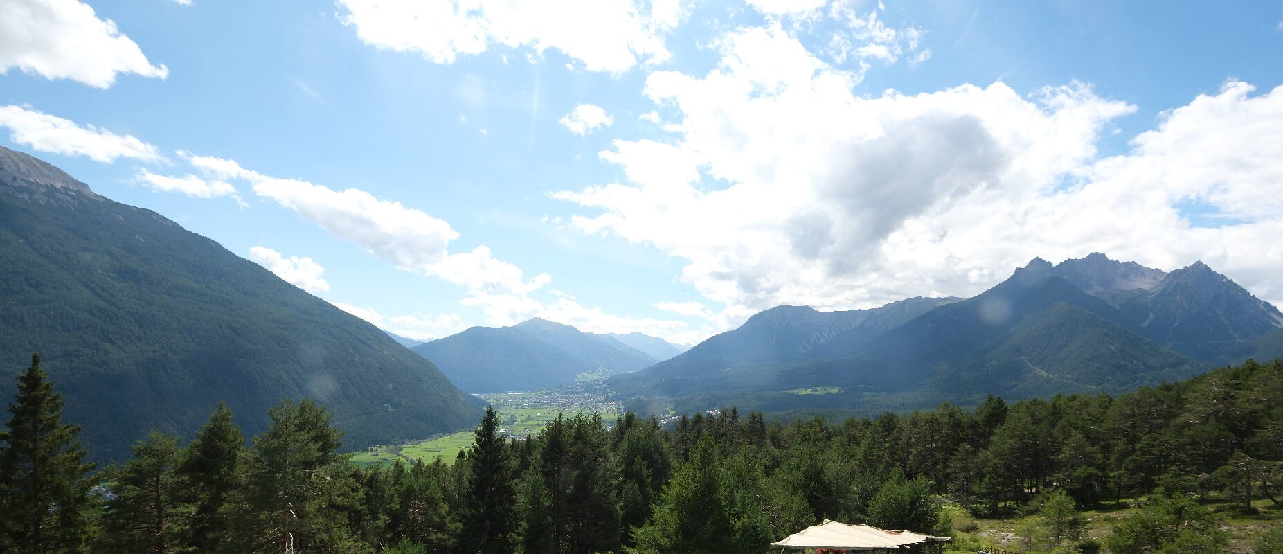 Archived image Webcam Tarrenz - View from Kappakreuz to Imst