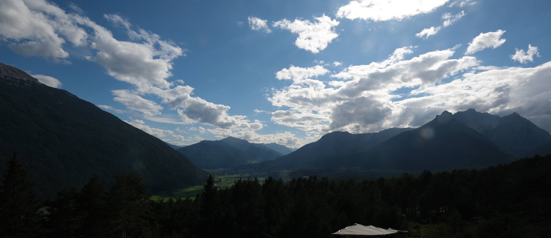 Archived image Webcam Tarrenz - View from Kappakreuz to Imst
