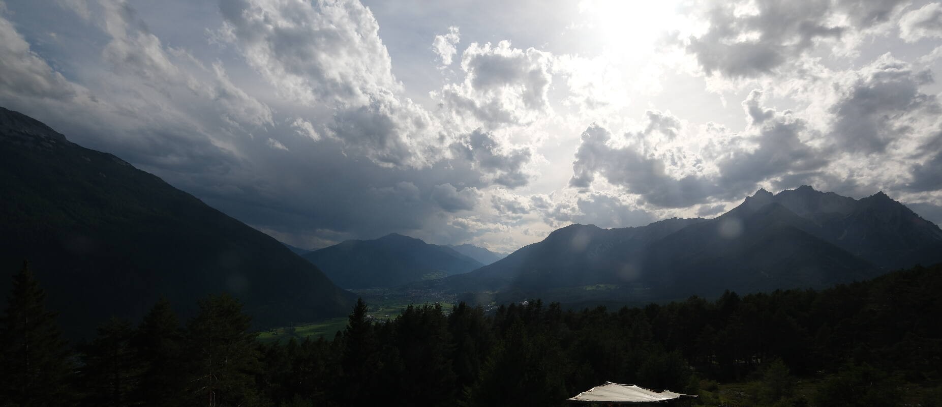 Archiv Foto Webcam Tarrenz - Blick vom Kappakreuz auf Imst