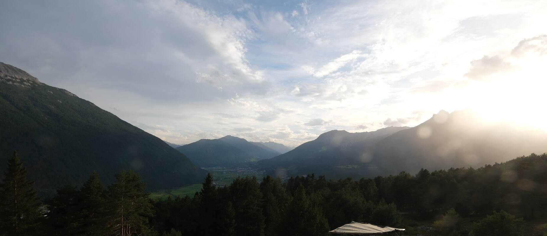 Archiv Foto Webcam Tarrenz - Blick vom Kappakreuz auf Imst