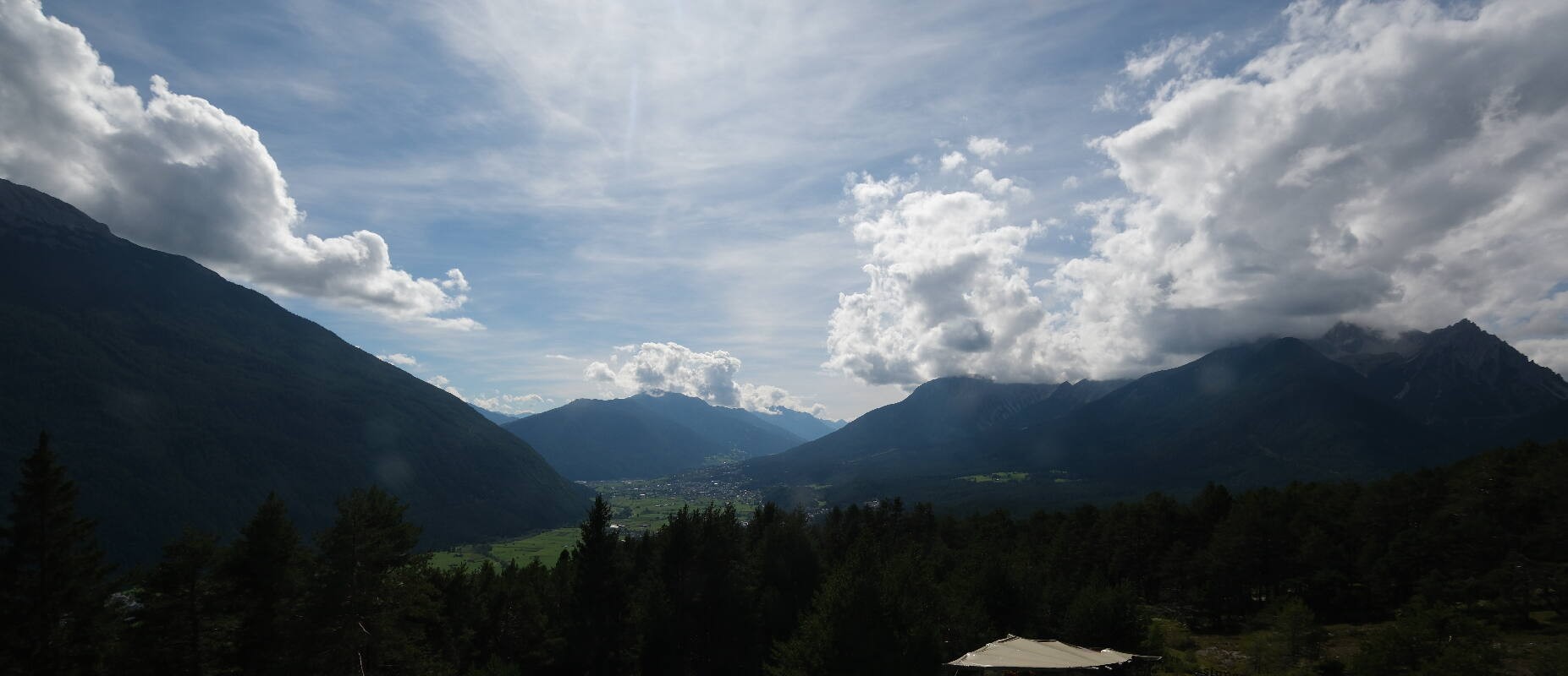 Archiv Foto Webcam Tarrenz - Blick vom Kappakreuz auf Imst