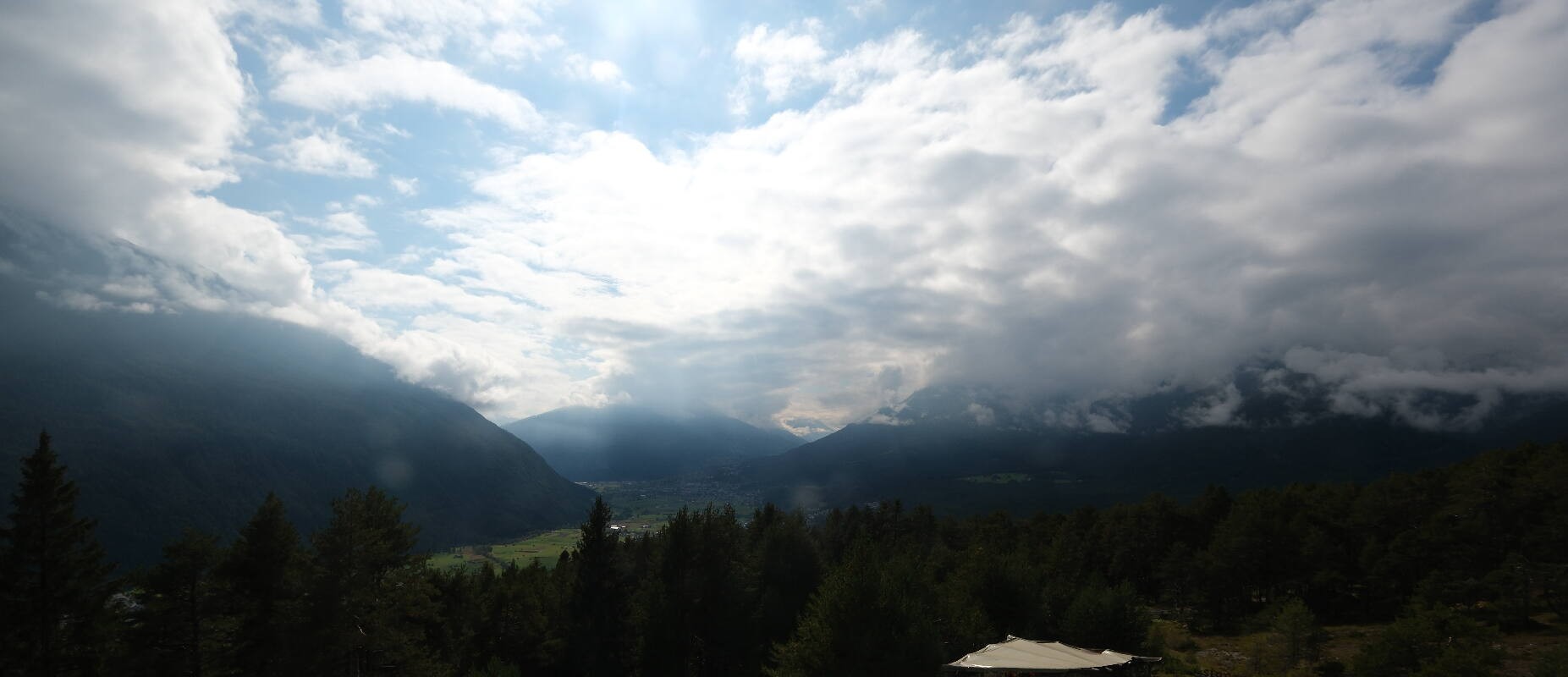 Archiv Foto Webcam Tarrenz - Blick vom Kappakreuz auf Imst