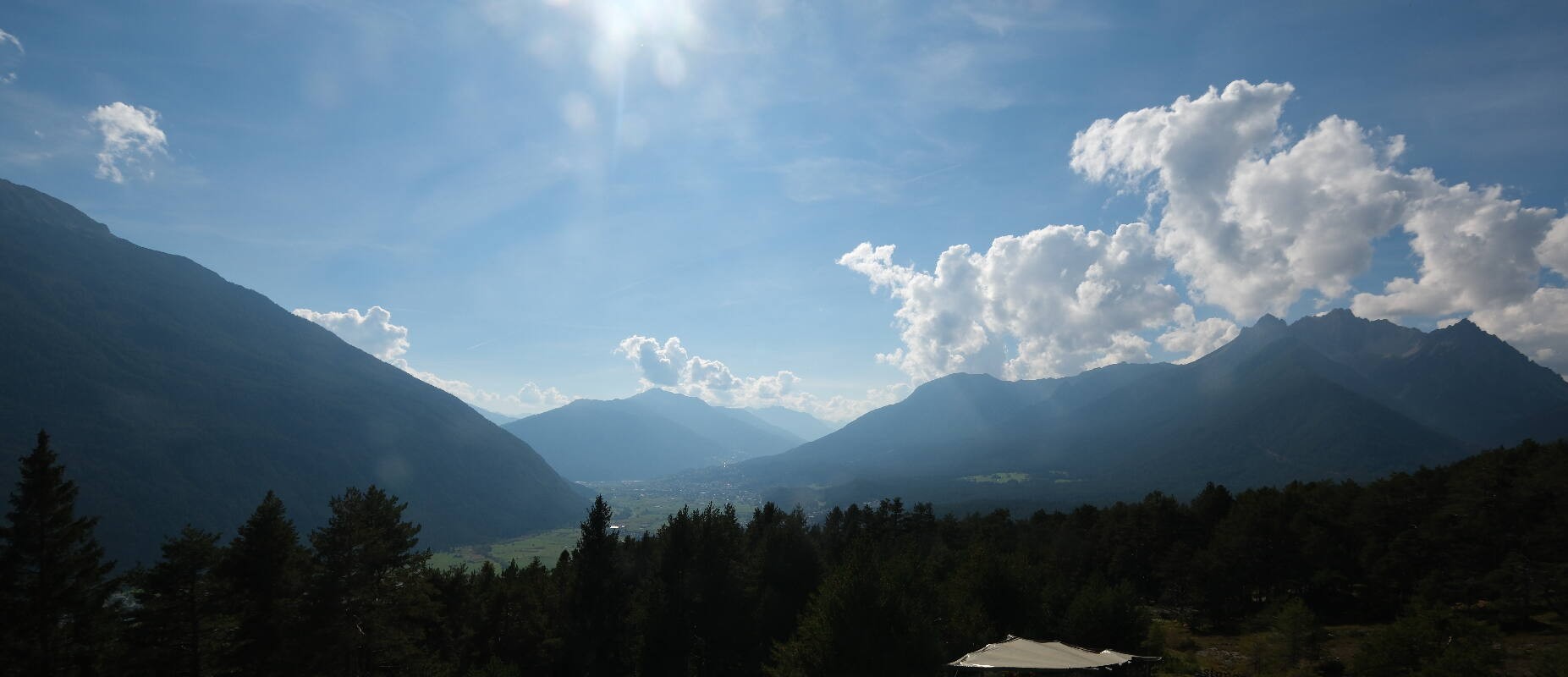 Archiv Foto Webcam Tarrenz - Blick vom Kappakreuz auf Imst