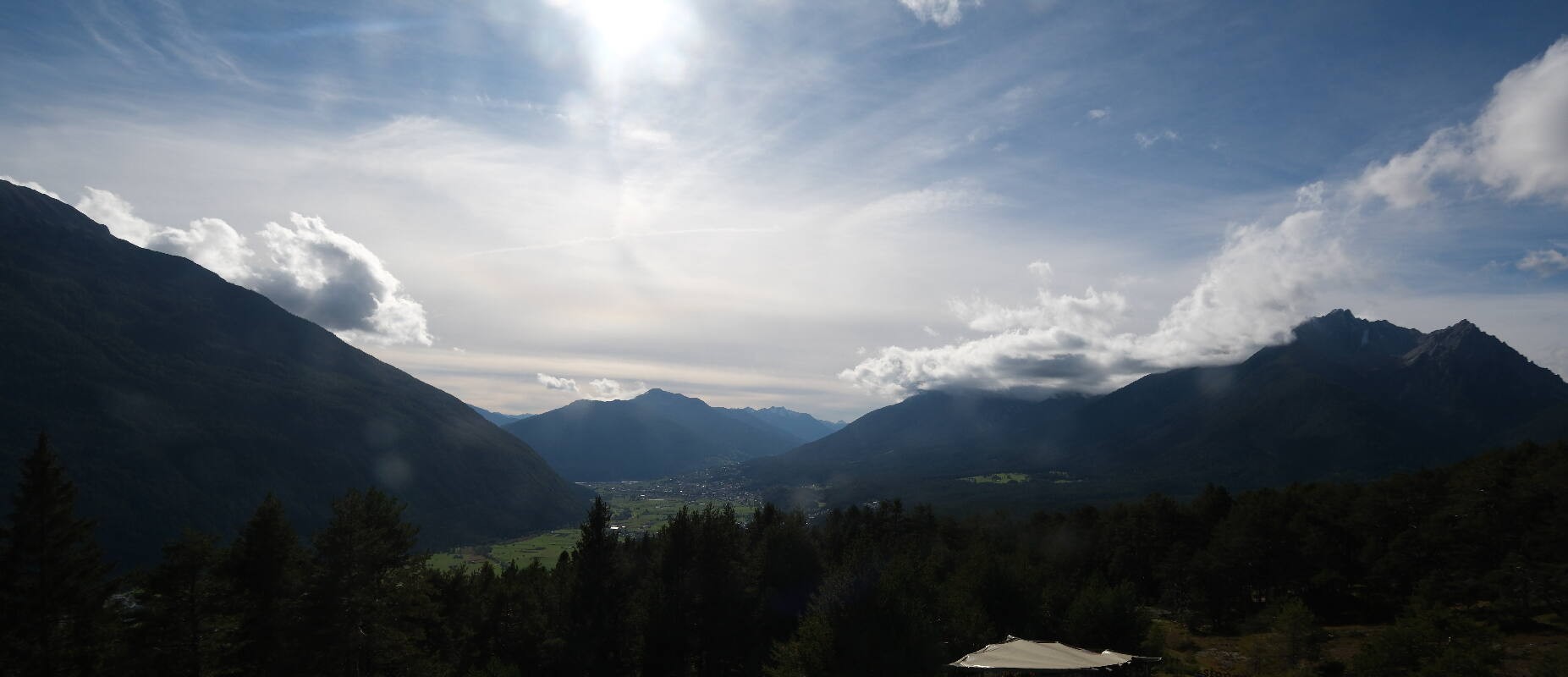 Archiv Foto Webcam Tarrenz - Blick vom Kappakreuz auf Imst