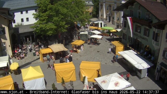 Archiv Foto Webcam Hauptplatz in St. Johann/Tirol