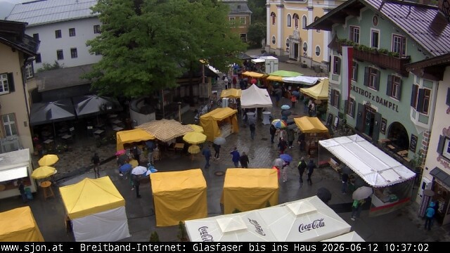 Archiv Foto Webcam Hauptplatz in St. Johann/Tirol