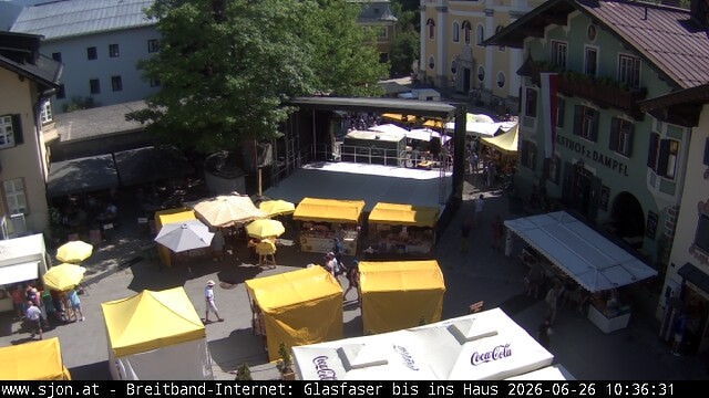 Archiv Foto Webcam Hauptplatz in St. Johann/Tirol