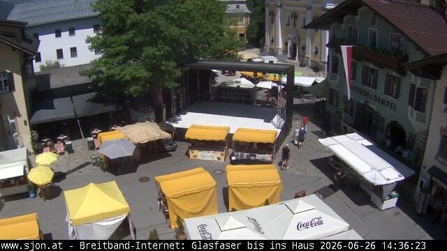 Archiv Foto Webcam Hauptplatz in St. Johann/Tirol
