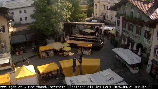 Archiv Foto Webcam Hauptplatz in St. Johann/Tirol