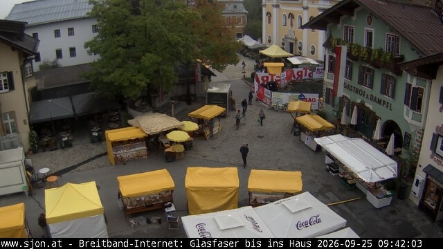 Archiv Foto Webcam Hauptplatz in St. Johann/Tirol
