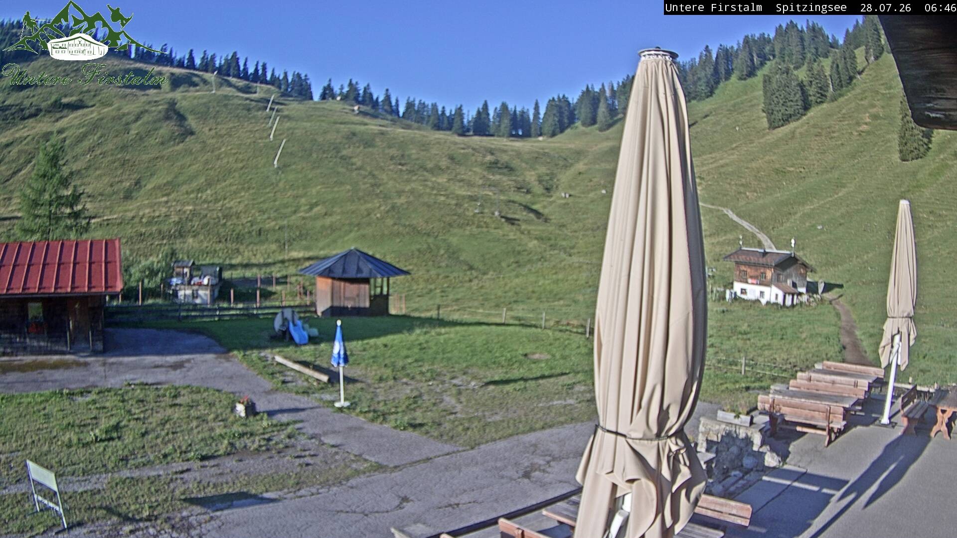 Archiv Foto Webcam Spitzingsee - Sonnenterrasse Untere Firstalm