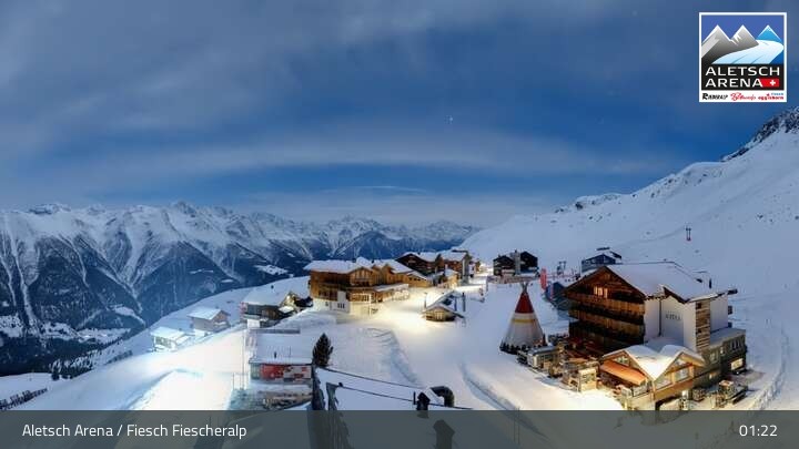 Archiv Foto Webcam Aletsch Arena: Blick auf die Fiescheralp