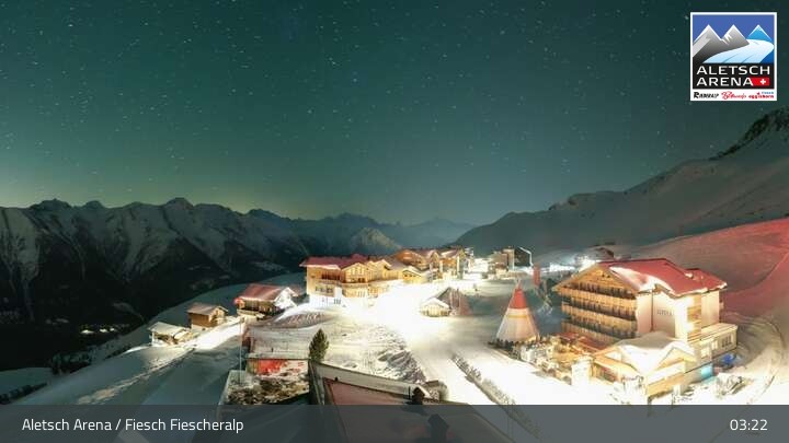 Archiv Foto Webcam Aletsch Arena: Blick auf die Fiescheralp