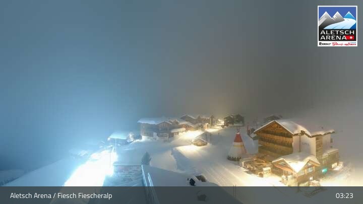 Archiv Foto Webcam Aletsch Arena: Blick auf die Fiescheralp