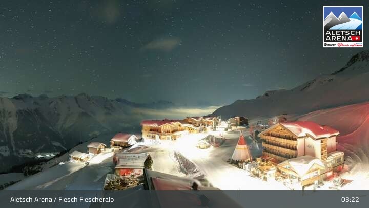 Archiv Foto Webcam Aletsch Arena: Blick auf die Fiescheralp