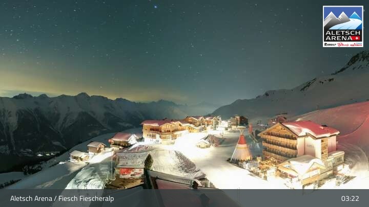 Archiv Foto Webcam Aletsch Arena: Blick auf die Fiescheralp