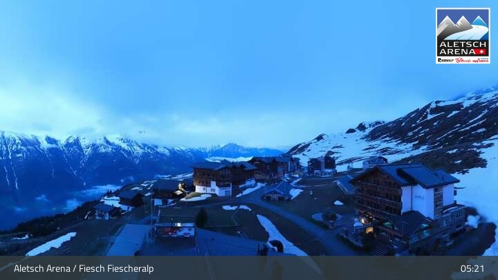 Archiv Foto Webcam Aletsch Arena: Blick auf die Fiescheralp