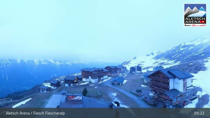 Archiv Foto Webcam Aletsch Arena: Blick auf die Fiescheralp