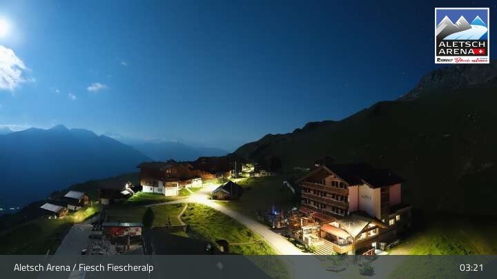 Archiv Foto Webcam Aletsch Arena: Blick auf die Fiescheralp