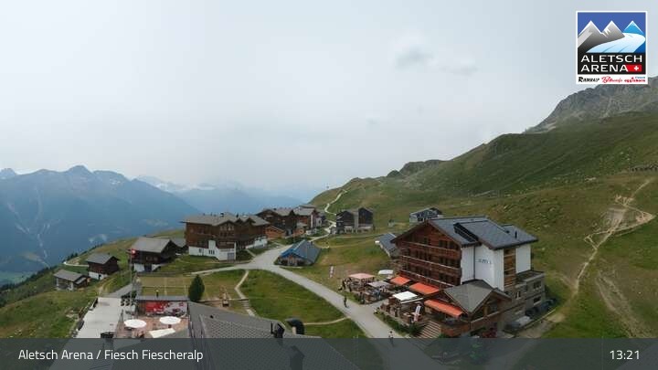 Archiv Foto Webcam Aletsch Arena: Blick auf die Fiescheralp
