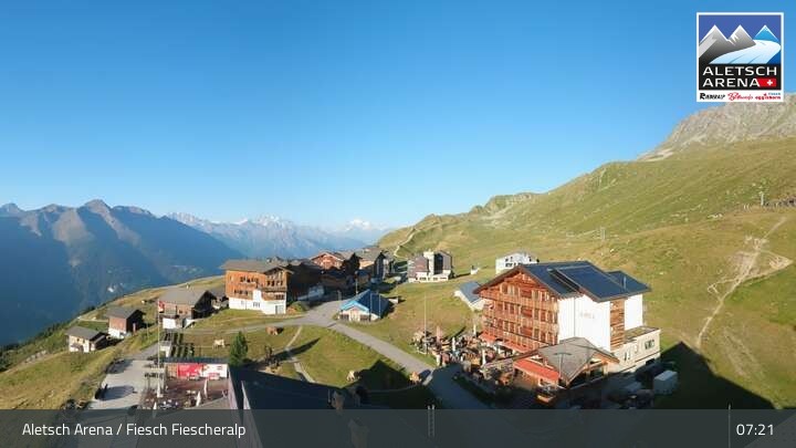 Archiv Foto Webcam Aletsch Arena: Blick auf die Fiescheralp