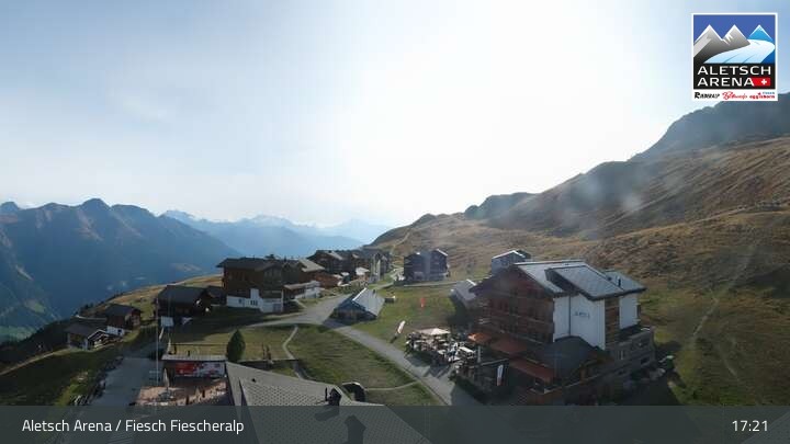 Archiv Foto Webcam Aletsch Arena: Blick auf die Fiescheralp