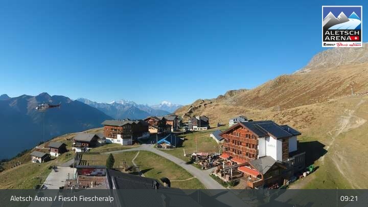 Archiv Foto Webcam Aletsch Arena: Blick auf die Fiescheralp