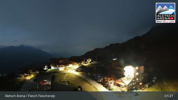 Archiv Foto Webcam Aletsch Arena: Blick auf die Fiescheralp