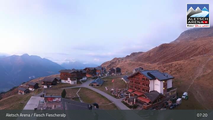Archiv Foto Webcam Aletsch Arena: Blick auf die Fiescheralp