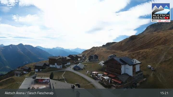 Archiv Foto Webcam Aletsch Arena: Blick auf die Fiescheralp