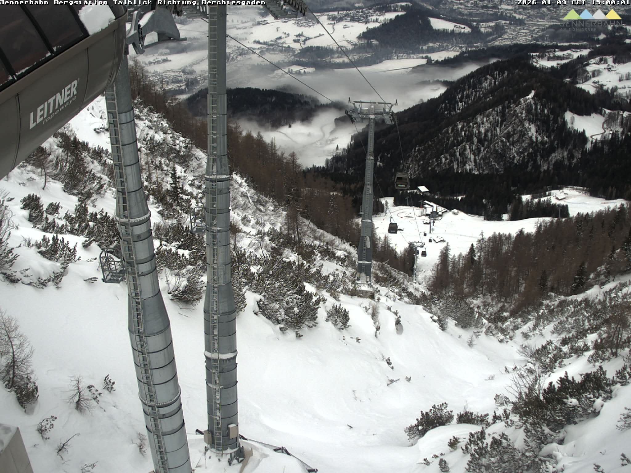 Archiv Foto Webcam Jenner - Blick ins Tal Gondelstation