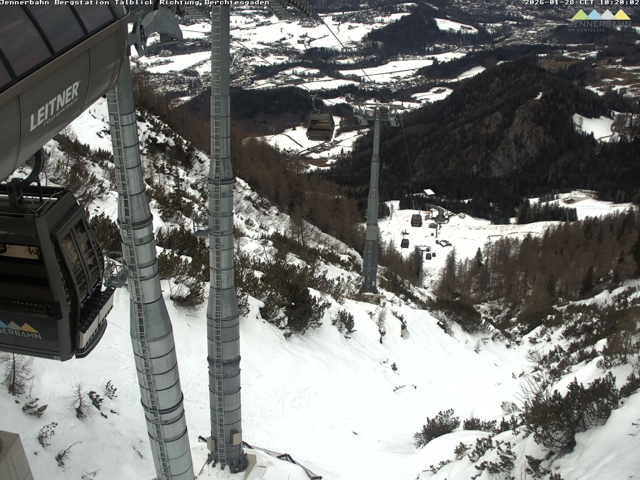 Archiv Foto Webcam Jenner - Blick ins Tal Gondelstation