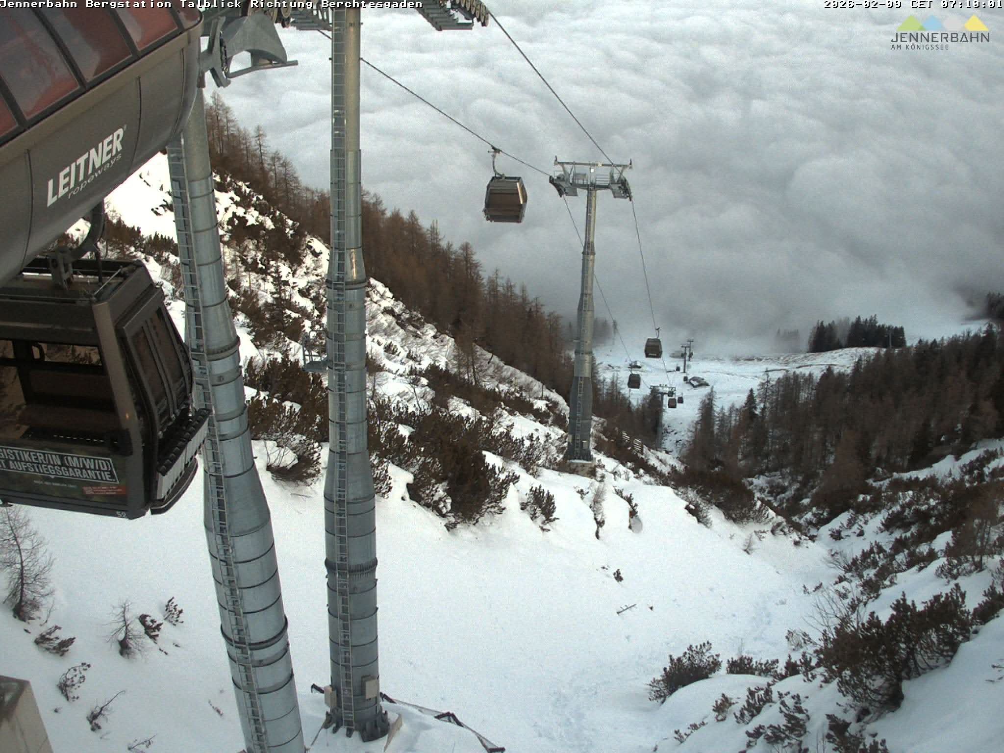Archiv Foto Webcam Jenner - Blick ins Tal Gondelstation