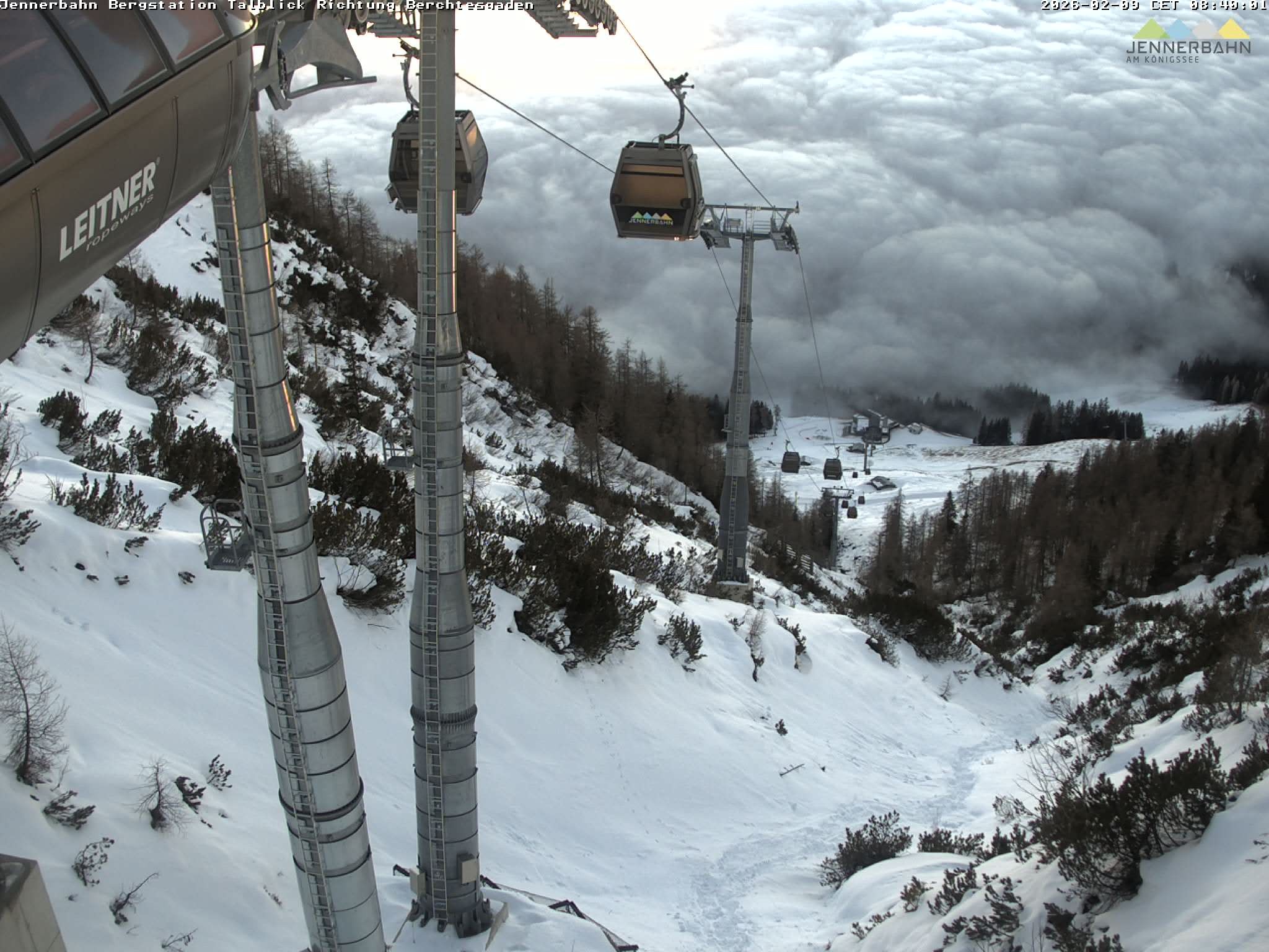 Archiv Foto Webcam Jenner - Blick ins Tal Gondelstation