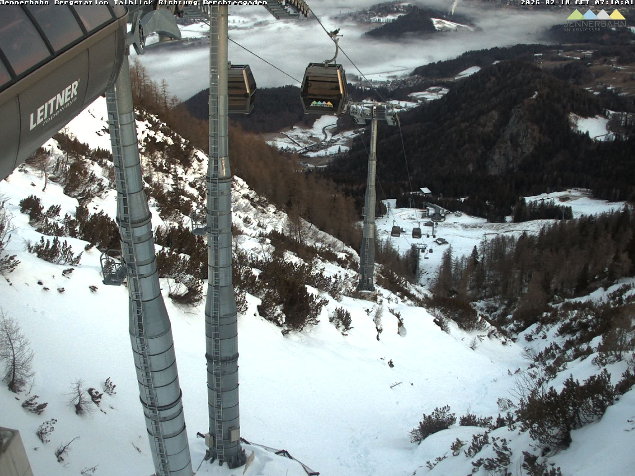 Archiv Foto Webcam Jenner - Blick ins Tal Gondelstation