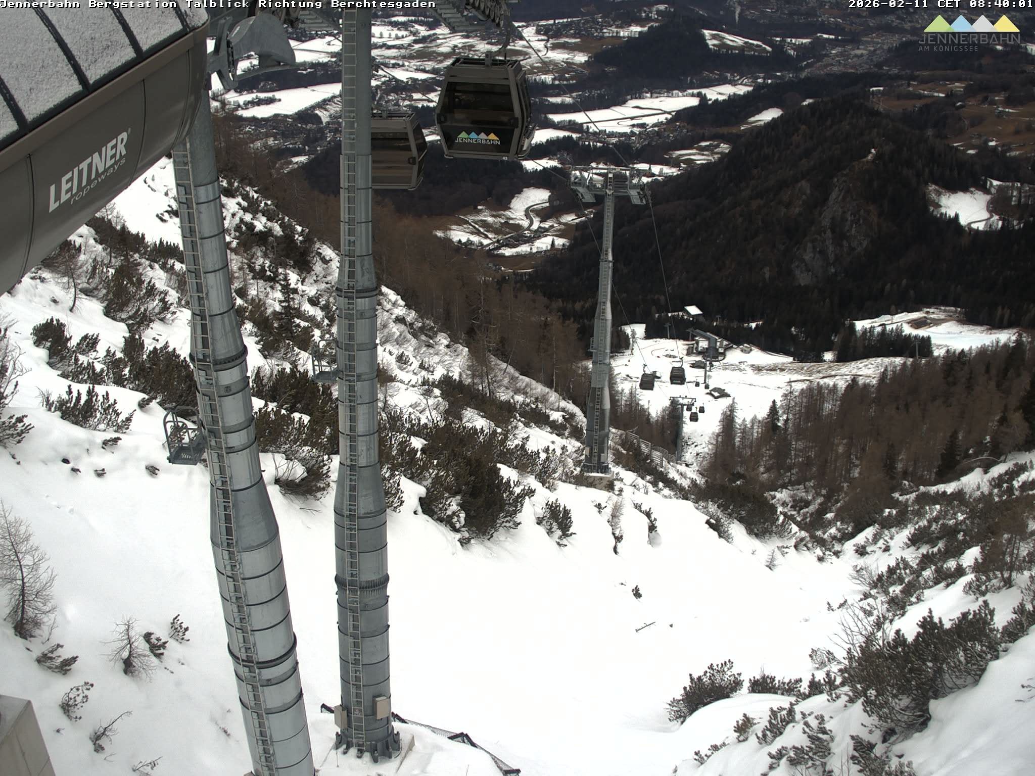Archiv Foto Webcam Jenner - Blick ins Tal Gondelstation