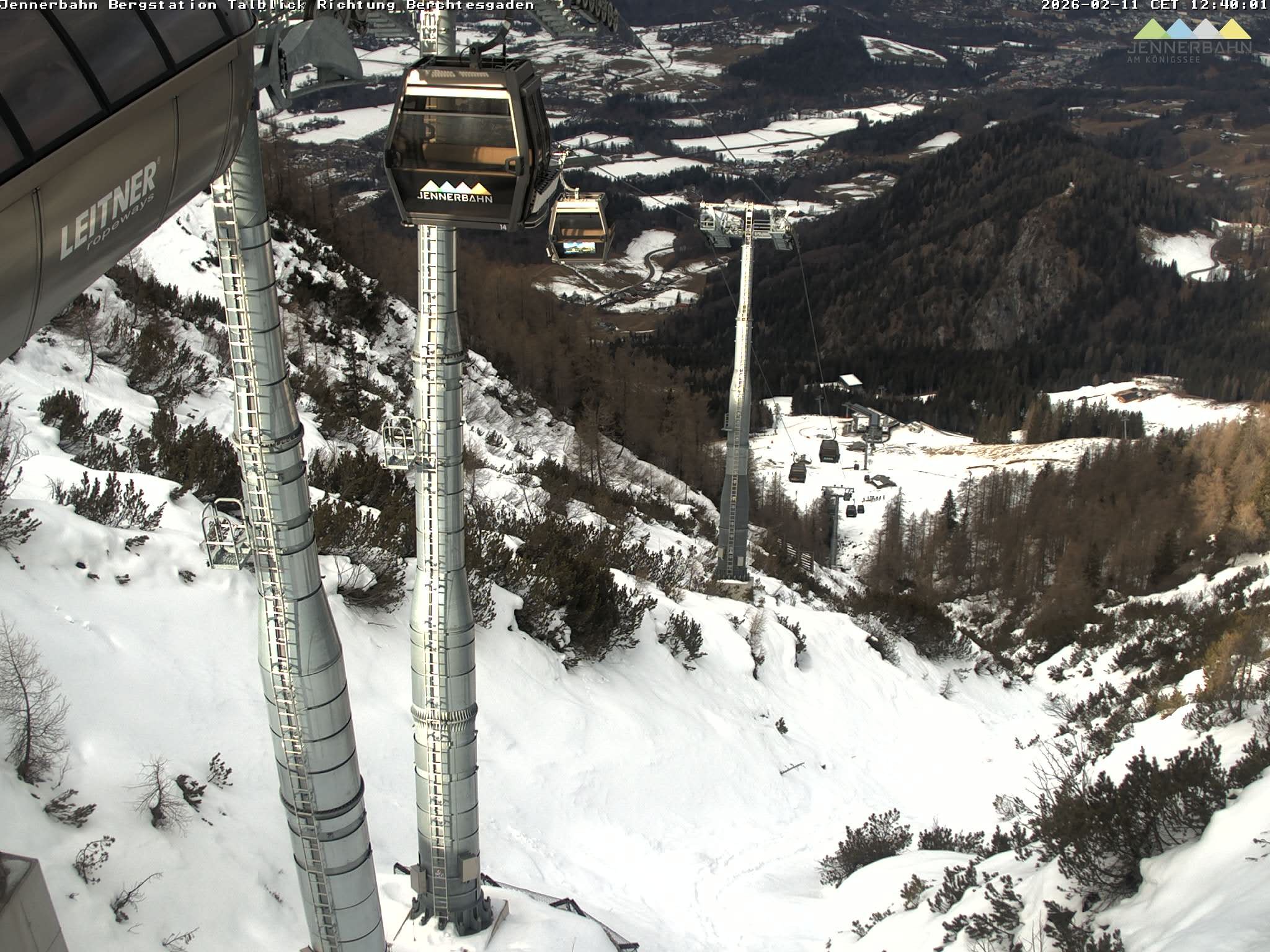 Archiv Foto Webcam Jenner - Blick ins Tal Gondelstation