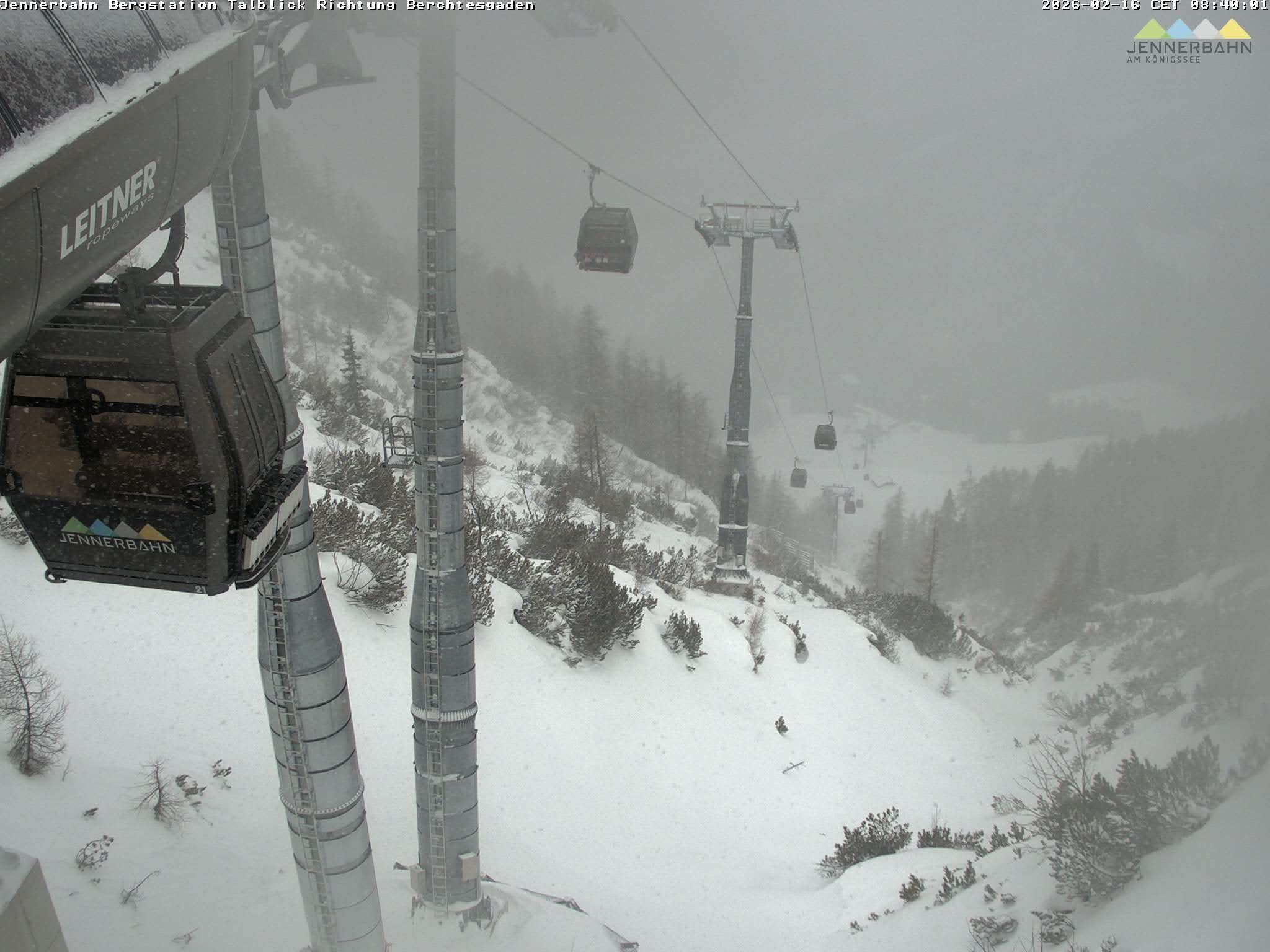 Archiv Foto Webcam Jenner - Blick ins Tal Gondelstation