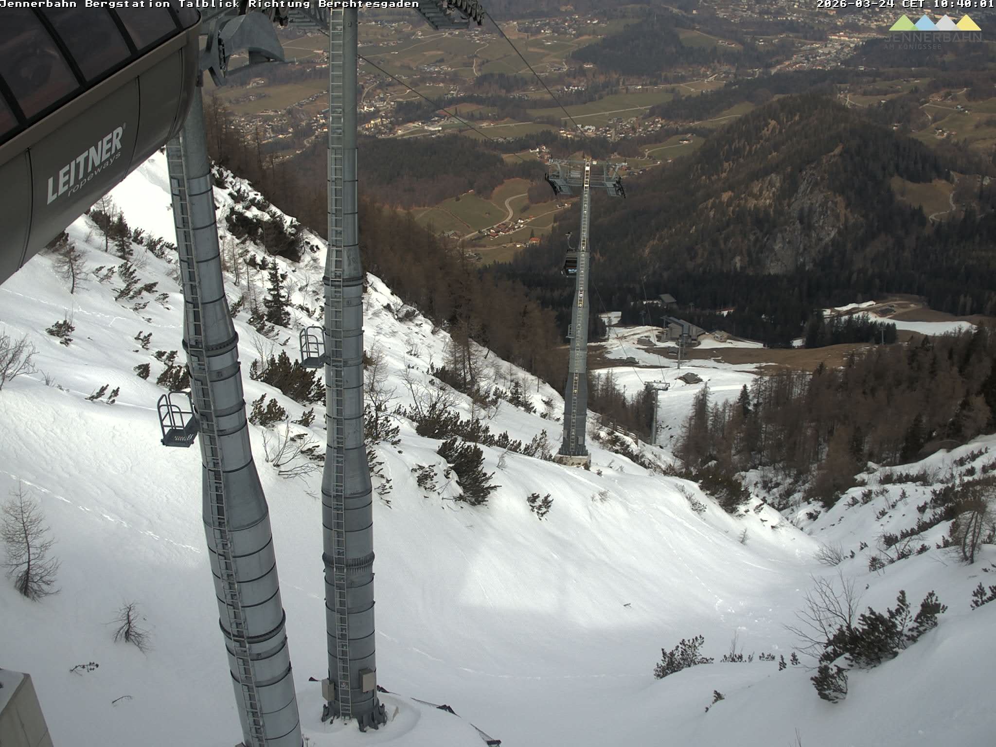 Archiv Foto Webcam Jenner - Blick ins Tal Gondelstation
