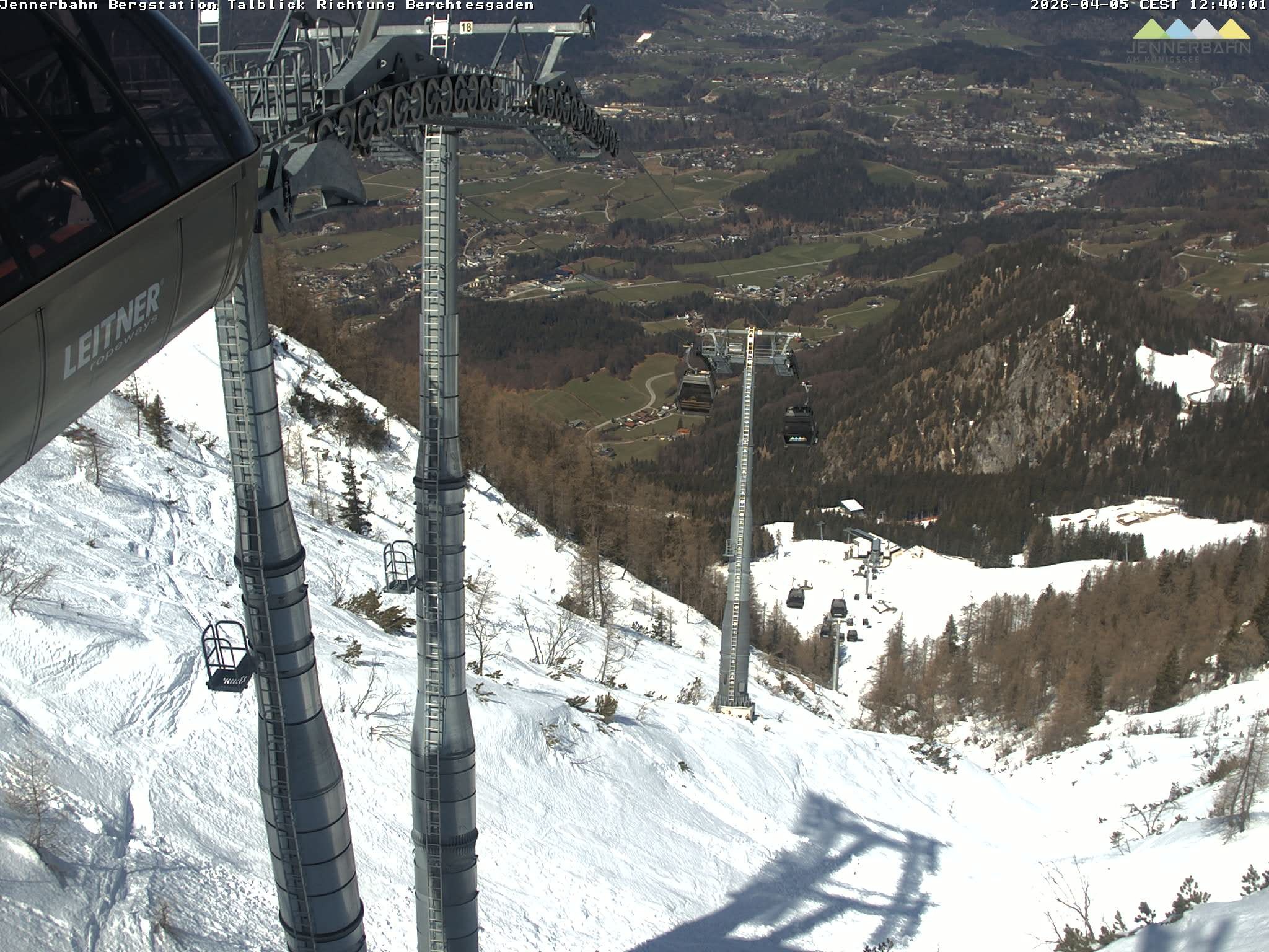 Archived image Webcam Jenner mountain - Valley View Cable Car